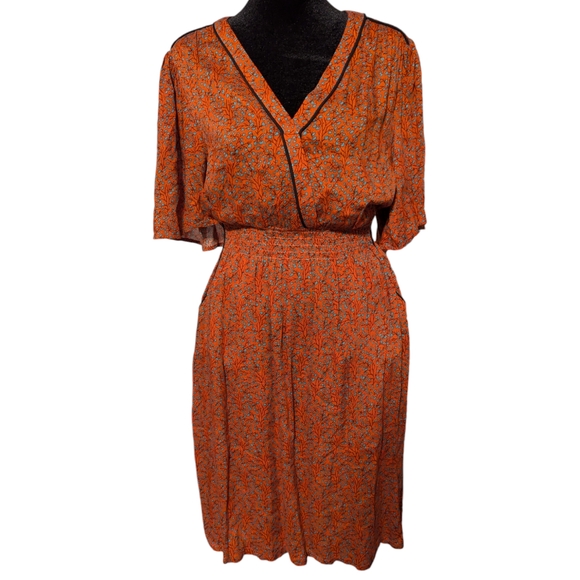 See U Soon Dresses & Skirts - See U Soon Orange Dress Peasant Summer Vintage Look